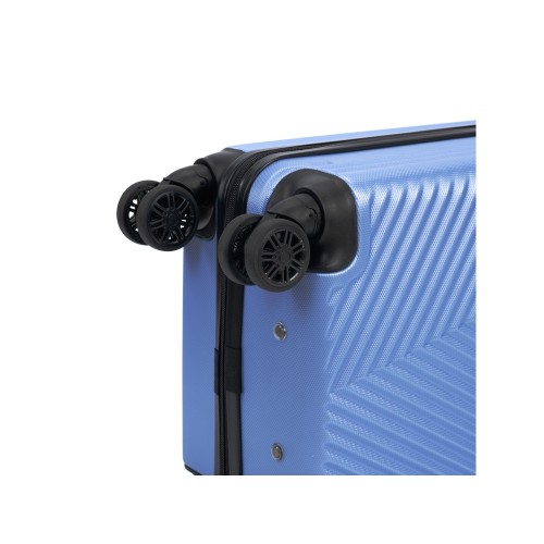 Чемодан TORBER ЛАМА, синий, ABS-пластик, 38 х 21 х 55 см, 37 л