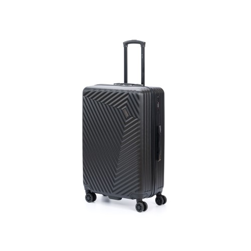 Чемодан TORBER ЛАМА, чёрный, ABS-пластик, 49 х 29,5 х 77 см, 92 л