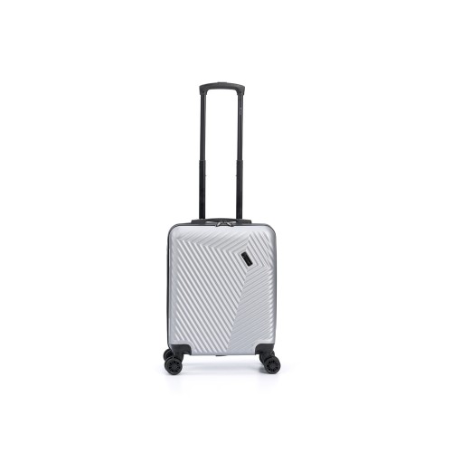 Чемодан TORBER ЛАМА, серебристый, ABS-пластик, 38 х 21 х 55 см, 37 л