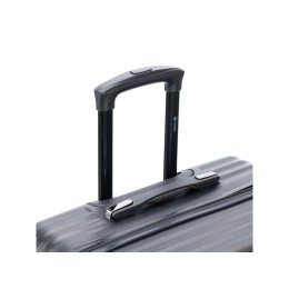 Чемодан TORBER ЛАМА, чёрный, ABS-пластик, 49 х 29,5 х 77 см, 92 л