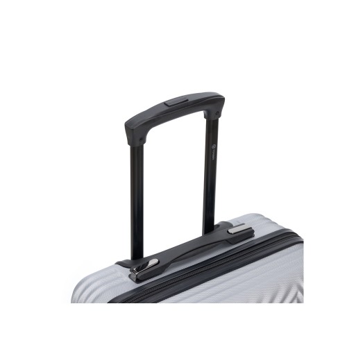 Чемодан TORBER ЛАМА, серебристый, ABS-пластик, 38 х 21 х 55 см, 37 л