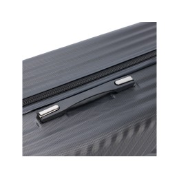 Чемодан TORBER ЛАМА, чёрный, ABS-пластик, 49 х 29,5 х 77 см, 92 л