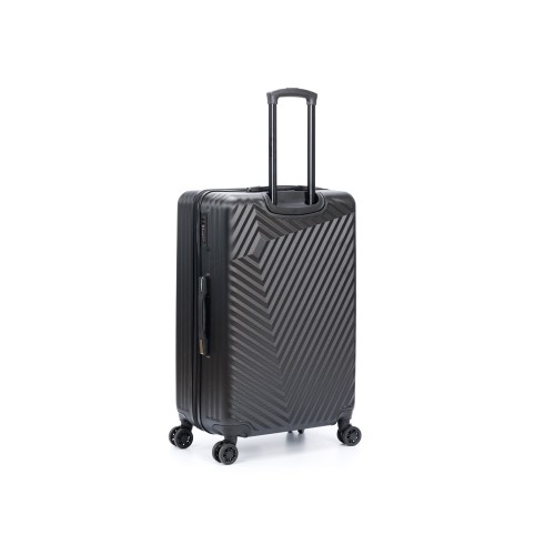 Чемодан TORBER ЛАМА, чёрный, ABS-пластик, 49 х 29,5 х 77 см, 92 л