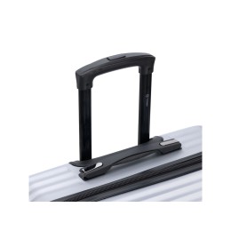 Чемодан TORBER ЛАМА, серебристый, ABS-пластик, 43 х 25,5 х 67 см, 62 л