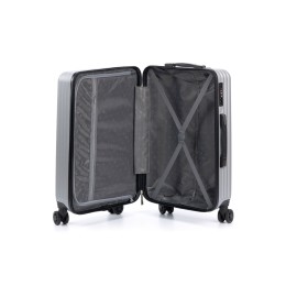 Чемодан TORBER ЛАМА, серебристый, ABS-пластик, 43 х 25,5 х 67 см, 62 л