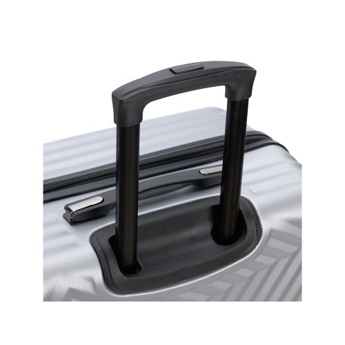 Чемодан TORBER ЛАМА, серебристый, ABS-пластик, 43 х 25,5 х 67 см, 62 л