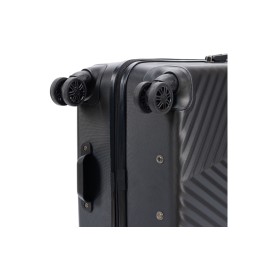 Чемодан TORBER ЛАМА, чёрный, ABS-пластик, 49 х 29,5 х 77 см, 92 л