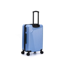 Чемодан TORBER ЛАМА, синий, ABS-пластик, 43 х 25,5 х 67 см, 62 л