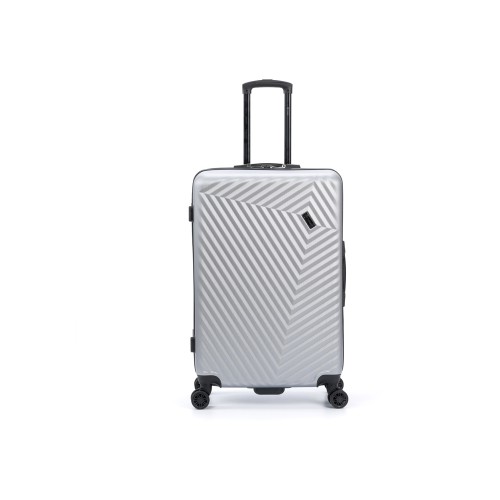 Чемодан TORBER ЛАМА, серебристый, ABS-пластик, 49 х 29,5 х 77 см, 92 л