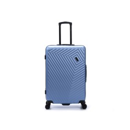 Чемодан TORBER ЛАМА, синий, ABS-пластик, 49 х 29,5 х 77 см, 92 л