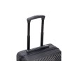 Чемодан TORBER ЛАМА, чёрный, ABS-пластик, 38 х 21 х 55 см, 37 л