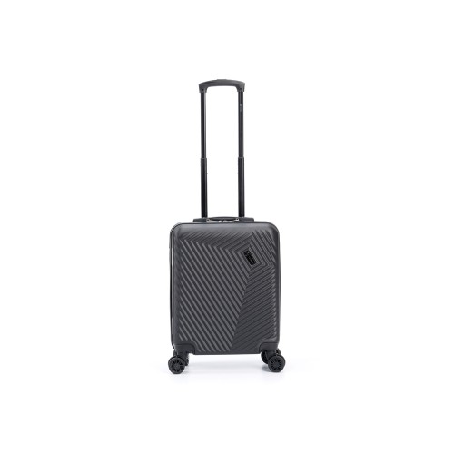 Чемодан TORBER ЛАМА, чёрный, ABS-пластик, 38 х 21 х 55 см, 37 л