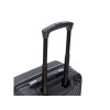 Чемодан TORBER ЛАМА, чёрный, ABS-пластик, 38 х 21 х 55 см, 37 л
