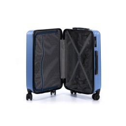 Чемодан TORBER ЛАМА, синий, ABS-пластик, 43 х 25,5 х 67 см, 62 л