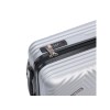 Чемодан TORBER ЛАМА, серебристый, ABS-пластик, 38 х 21 х 55 см, 37 л