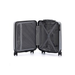 Чемодан TORBER ЛАМА, серебристый, ABS-пластик, 38 х 21 х 55 см, 37 л