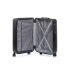 Чемодан TORBER ЛАМА, чёрный, ABS-пластик, 49 х 29,5 х 77 см, 92 л