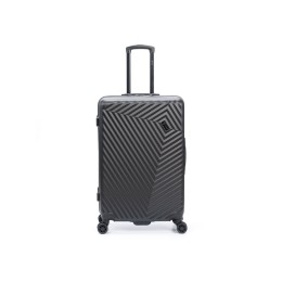 Чемодан TORBER ЛАМА, чёрный, ABS-пластик, 49 х 29,5 х 77 см, 92 л