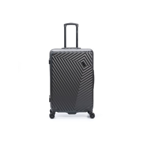 Чемодан TORBER ЛАМА, чёрный, ABS-пластик, 49 х 29,5 х 77 см, 92 л