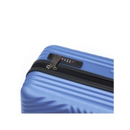 Чемодан TORBER ЛАМА, синий, ABS-пластик, 38 х 21 х 55 см, 37 л