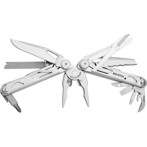 Мультитул Rocktol 29 в 1 со сменными резцами и пилой, нержавеющая сталь, нейлоновый чехол