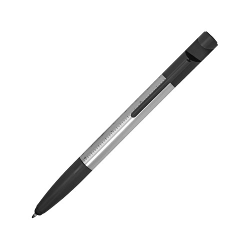 Ручка-стилус пластиковая шариковая многофункциональная (6 функций) «Multy», серебристый