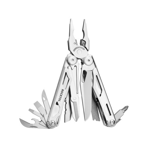 Мультитул Rocktol 29 в 1 со сменными резцами и пилой, нержавеющая сталь, нейлоновый чехол