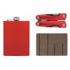 Набор с мультитулом и фляжкой "Путешественник 2.0.", красный