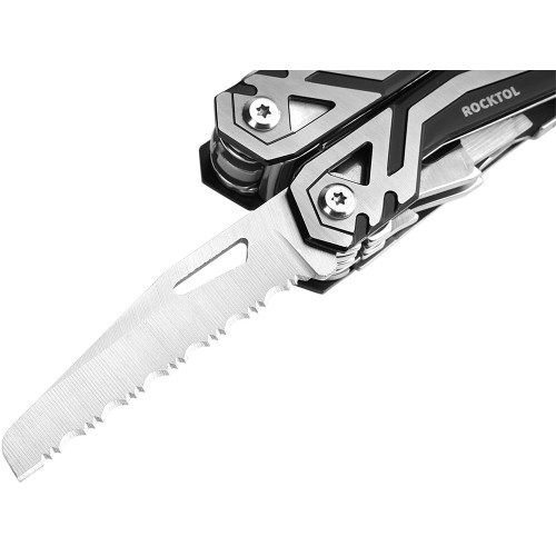 Мультитул Rocktol 21 в 1 с пружинными плоскогубцами, нержавеющая сталь, нейлоновый чехол