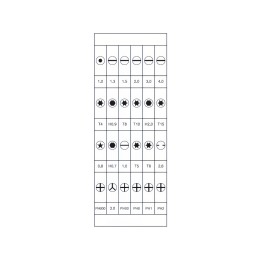 Отвертка с набором из 24 насадок "Bits", темно-синий