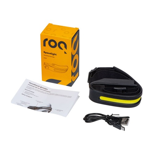 Налобный фонарь 2-в-1 c управлением жестами "Spacelight", черный