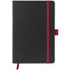 Блокнот "ColorNote Black", твердая обложка A5, 80 листов, черный с красным (Р)