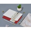 Тетрадь с каменной бумагой А5 "Carrara" 40 л., линейка, бордовый