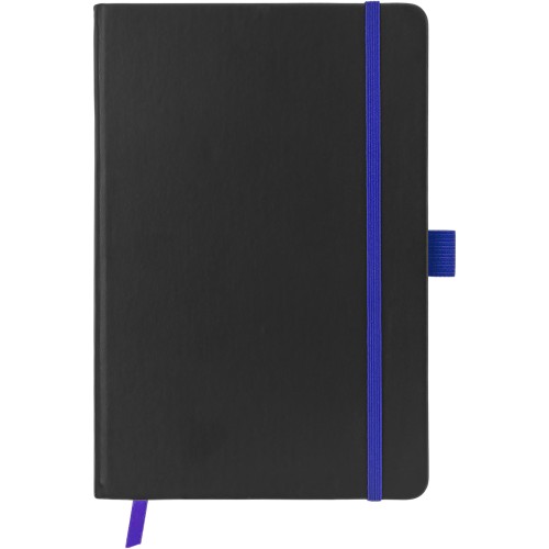 Блокнот "ColorNote Black", твердая обложка A5, 80 листов, черный с синим
