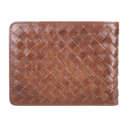 Бумажник Mano "Don Luca", натуральная кожа в коньячном цвете, 12,5 х 9,7 см
