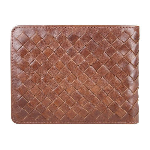 Бумажник Mano "Don Luca", натуральная кожа в коньячном цвете, 12,5 х 9,7 см