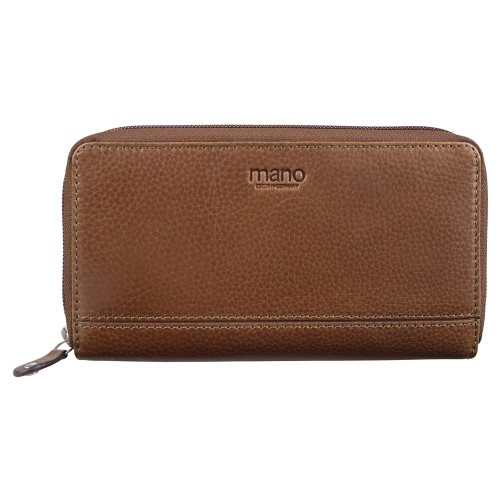 Кошелек Mano "Don Montez", натуральная кожа в коньячном цвете, 19 х 10,3 см