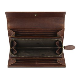 Кошелек Mano "Don Leon", натуральная кожа в коричневом цвете, 19 х 10 см