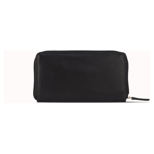 Кошелек Mano "Don Leonardo", с RFID защитой, натуральная кожа в черном цвете, 19 х 2 х 10,5 см