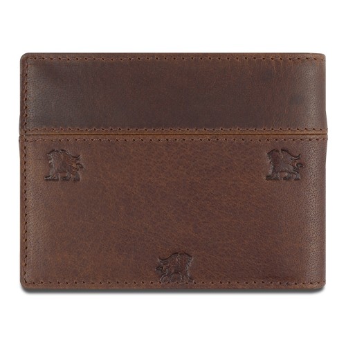 Портмоне Mano "Don Leon", натуральная кожа в коричневом цвете, 11 х 8,6 см