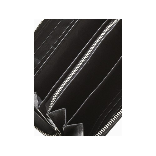 Кошелёк BUGATTI АТЛАНТА | ATLANTA, на молнии, чёрный, натуральная воловья кожа, 19,5х2,5х10,5 см