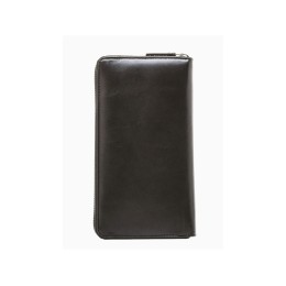 Кошелёк BUGATTI АТЛАНТА | ATLANTA, на молнии, чёрный, натуральная воловья кожа, 19,5х2,5х10,5 см