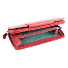 Кошелёк BUGATTI ЗЕНИТ | VERTICE, красный, натуральная воловья кожа, 19,5х3,5х11 см