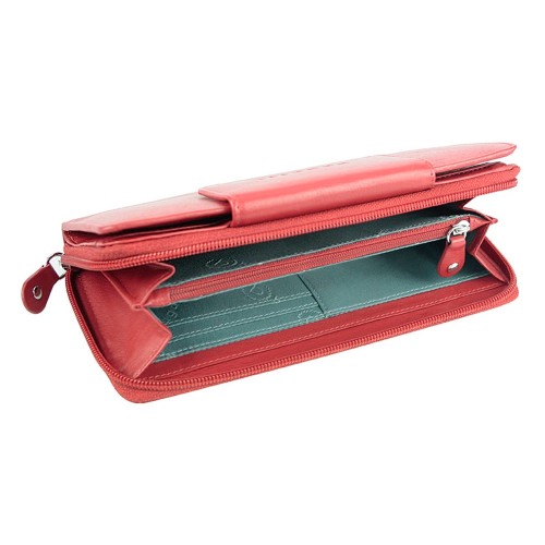 Кошелёк BUGATTI ЗЕНИТ | VERTICE, красный, натуральная воловья кожа, 19,5х3,5х11 см