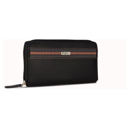 Кошелек Mano "Don Leonardo", с RFID защитой, натуральная кожа в черном цвете, 19 х 2 х 10,5 см