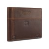 Портмоне Mano "Don Leon", натуральная кожа в коричневом цвете, 11 х 8,6 см