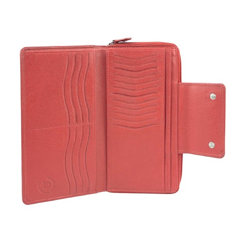 Кошелёк BUGATTI ЗЕНИТ | VERTICE, красный, натуральная воловья кожа, 19,5х3,5х11 см