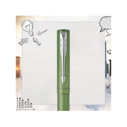 Ручка-роллер Parker Vector XL Green CT, цвет чернил black, стержень: F, в подарочной упаковке.