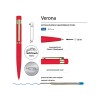 Ручка шариковая автоматическая BrunoVisconti "VERONA" цвет корпуса красный, soft-touch, 1 мм, синяя