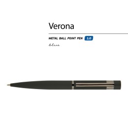 Ручка шариковая автоматическая BrunoVisconti "VERONA" цвет корпуса черный, soft-touch, 1 мм, синяя